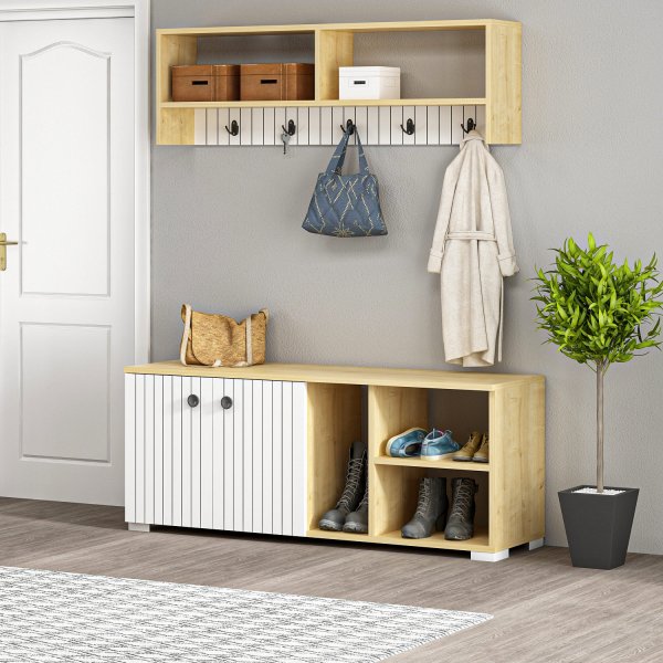 Sarandon aulakalusteet - Valkoinen/safiiri Sarandon aulakalusteet - Valkoinen/safiiri