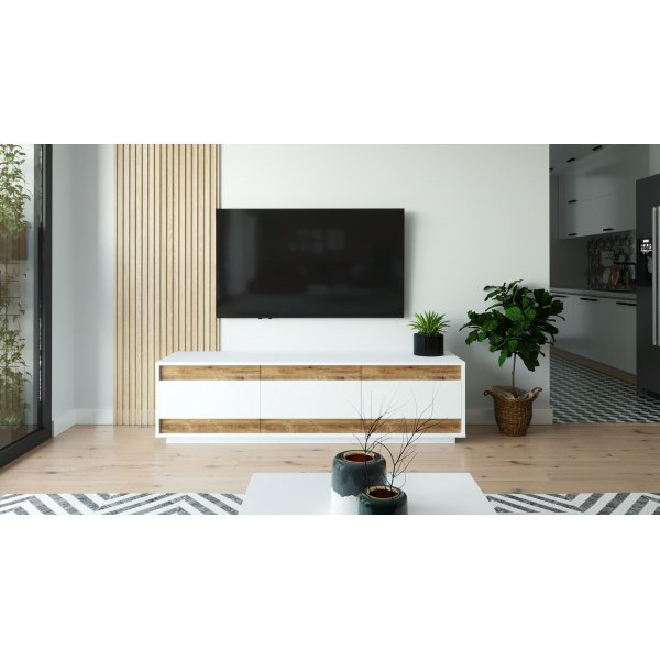 Tulevaisuuden mediapenkki 4 - mänty/valkoinen Tulevaisuuden mediapenkki 4 - mänty/valkoinen