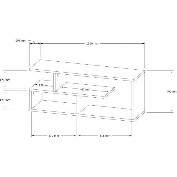 Cafu mediapenkki - Sapphire tammi Cafu mediapenkki - Sapphire tammi
