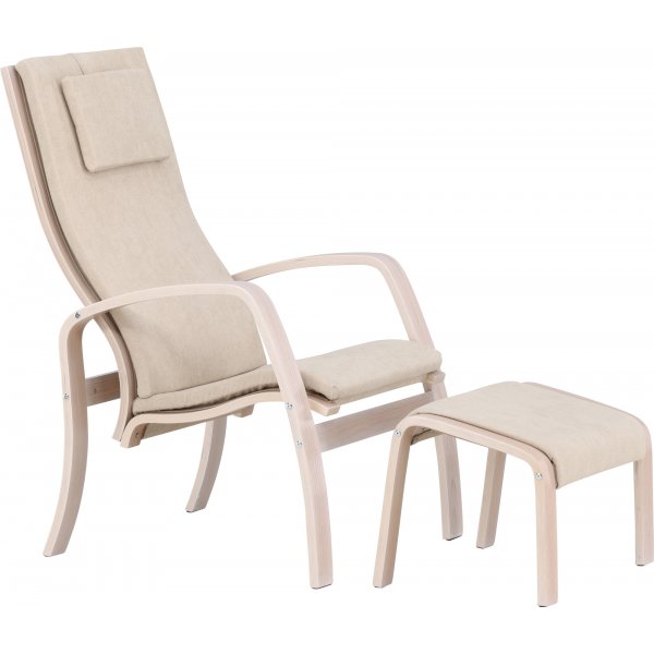 Grötö lepotuoli - Beige/Whitewash Grötö lepotuoli - Beige/Whitewash