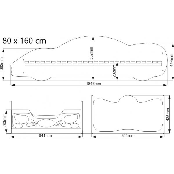 Louie-lastensänky, kilpa-auto - Valinnainen väri ja koko! Louie-lastensänky, kilpa-auto - Valinnainen väri ja koko!