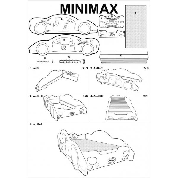 Louie-lastensänky, kilpa-auto - Valinnainen väri ja koko! Louie-lastensänky, kilpa-auto - Valinnainen väri ja koko!