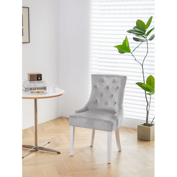 Tuva Decotique -tuoli (Selkkahva) - Beige sametti