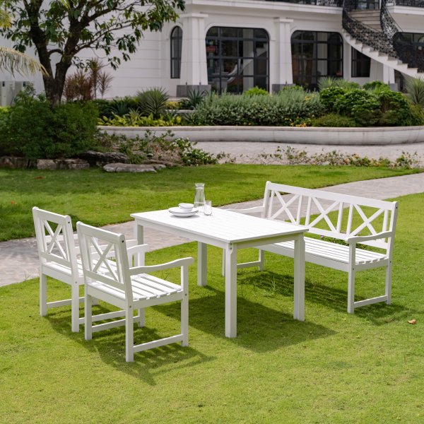 Ulkolepotuoli Bohus valkoinen