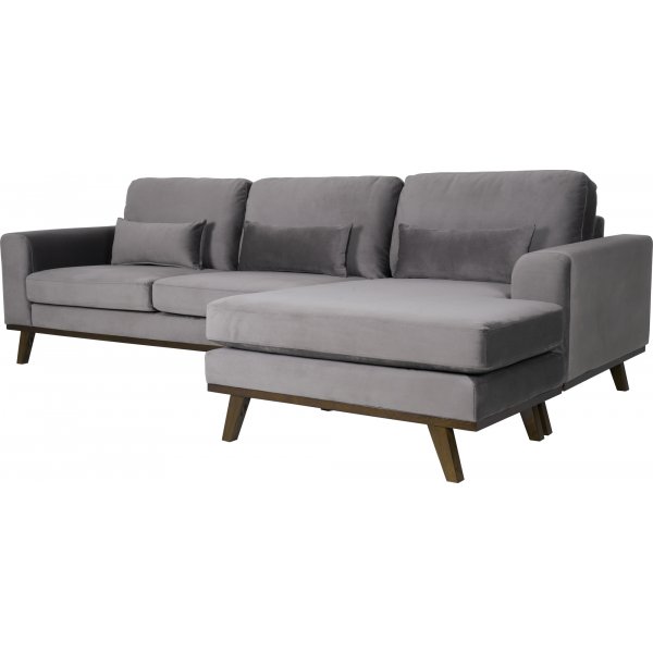 Harmaa samettisohva - Copenhagen + Huonekalujen tahranpoistoaine Harmaa samettisohva - Copenhagen + Huonekalujen tahranpoistoaine