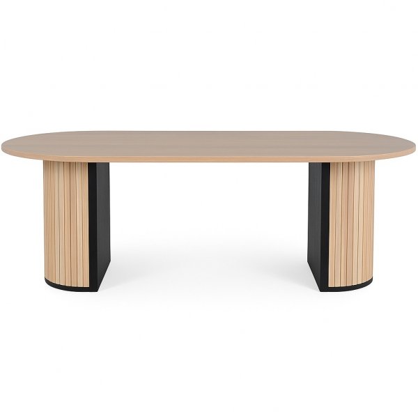 Keittinpyt 200x90 cm Valkoiseksi maalattu tammi - Bianca