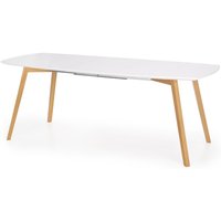 Winthrop jatkettava ruokapöytä 150-200 cm - Valkoinen / tammi Winthrop jatkettava ruokapöytä 150-200 cm - Valkoinen / tammi