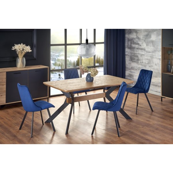 Bermuda ruokapöytä 160-220 cm - Tammi/musta Bermuda ruokapöytä 160-220 cm - Tammi/musta