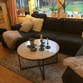Asiakaskuva Maryland-sohvapöytä 85 cm - Aitoa valkoista marmoria / Musta
