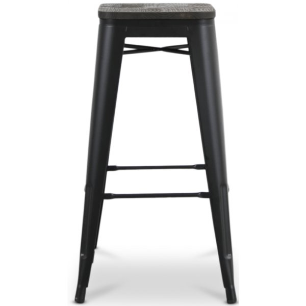 Montreux- baarijakkara - metallilevyinen - vintage - Tummanruskea / Puu