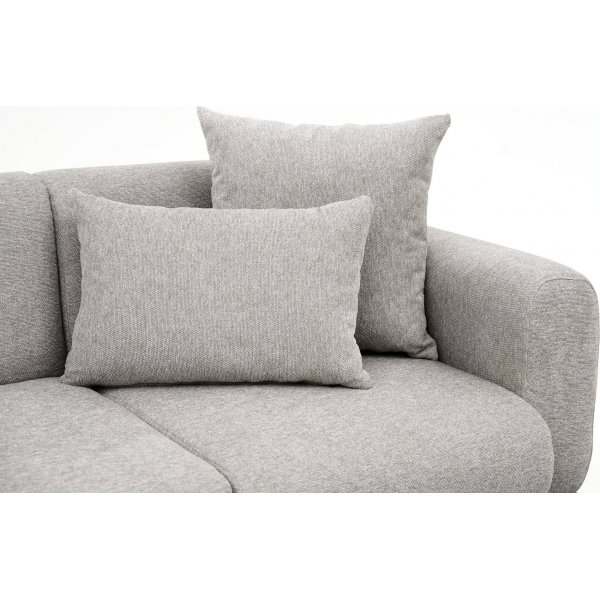 3-istuttava sivusohva - vaaleanharmaa 3-istuttava sivusohva - vaaleanharmaa