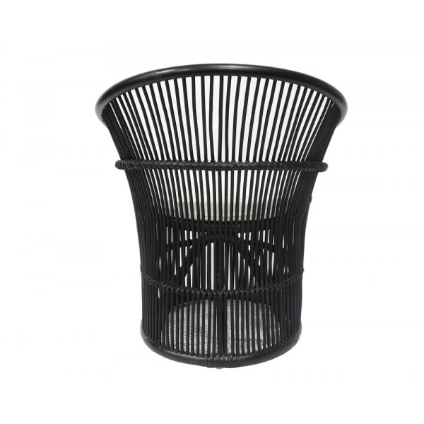 Narvan nojatuoli rottinkia - musta + Huonekalujen tekstiilien puhdistus