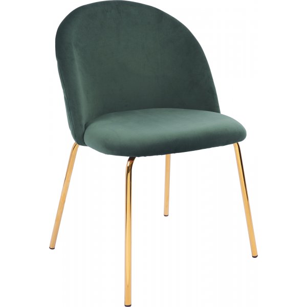 Plaza velvet -tuoli - Vihre� / Messinki