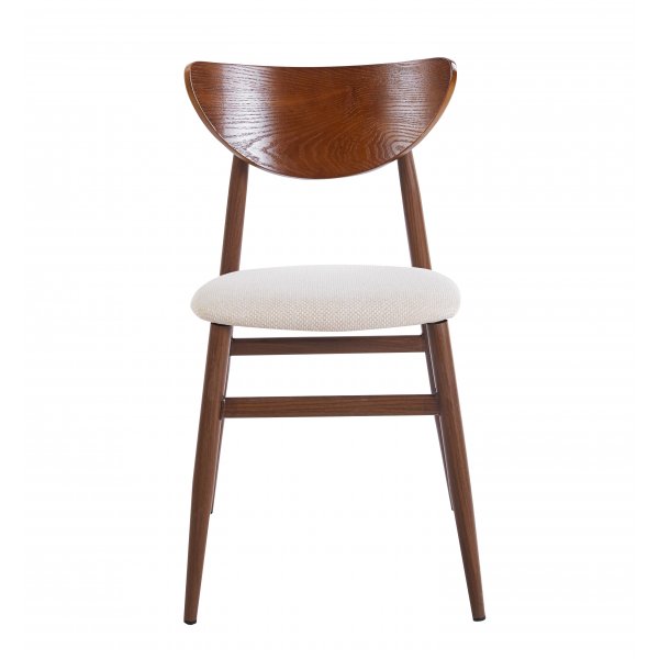 Ludvig-tuoli beigellä kankaalla ja pähkinäpuulla Ludvig-tuoli beigellä kankaalla ja pähkinäpuulla