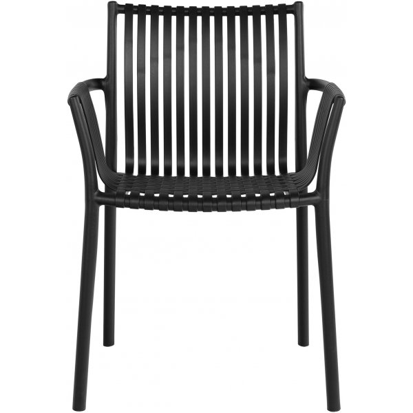 Tulsa musta patiotuoli pinottava Tulsa musta patiotuoli pinottava