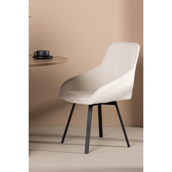 Rosie ruokapydn tuoli - beige/musta