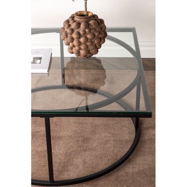 Skanneri sohvapöytä 90 x 90 cm - Musta Skanneri sohvapöytä 90 x 90 cm - Musta