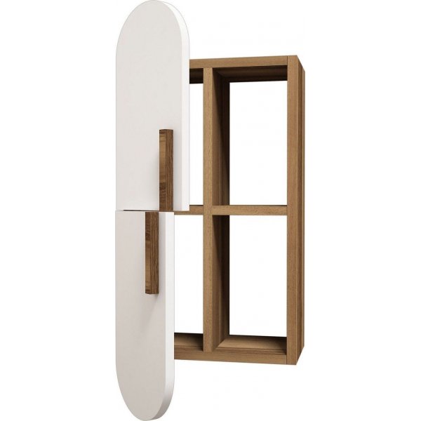 Ruususeinähylly - pähkinä/valkoinen Ruususeinähylly - pähkinä/valkoinen