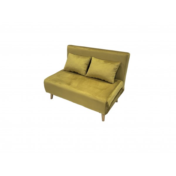 Vuodesohva Helsingborg - Keltainen sametti | 193 cm