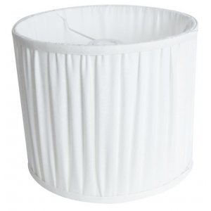 Laskostettu lampunvarjostin H 25 cm - Valkoinen pellava Laskostettu lampunvarjostin H 25 cm - Valkoinen pellava