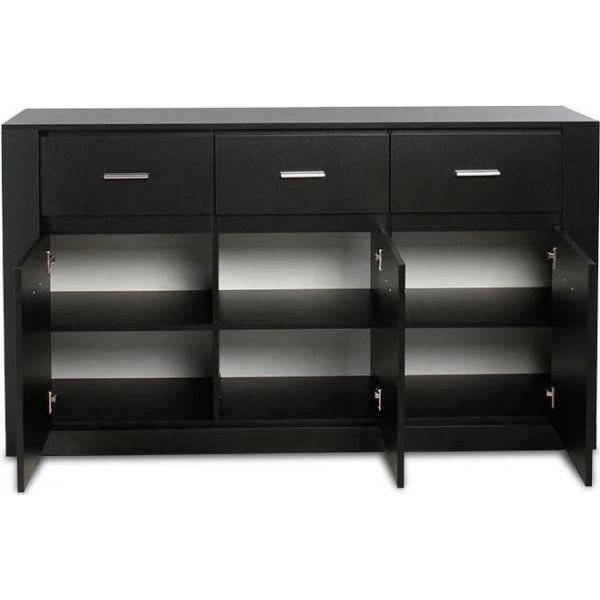 Mervyn senkki 160 cm - Musta + Huonekalujen tekstiilien hoito Mervyn senkki 160 cm - Musta + Huonekalujen tekstiilien hoito