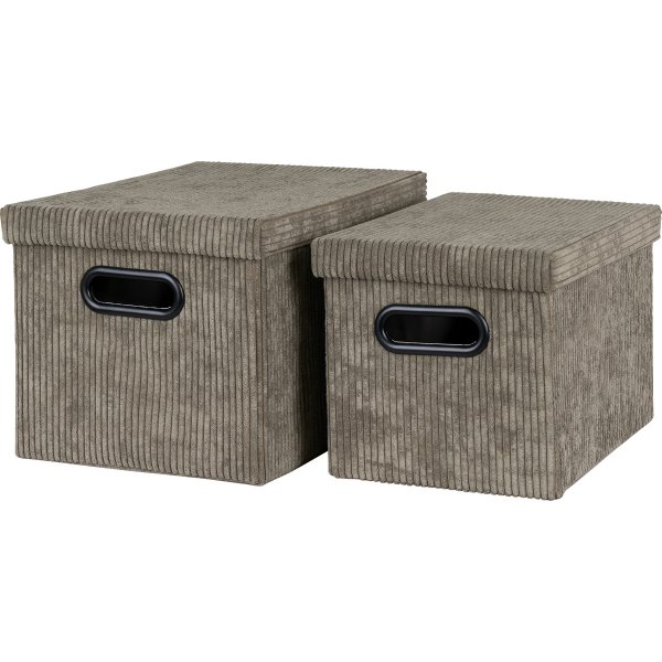 Augusta kannelliset säilytyslaatikot - Oliivinvihreä Augusta kannelliset säilytyslaatikot - Oliivinvihreä