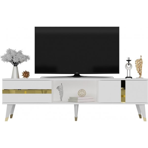 Vania mediapenkki - Valkoinen/kulta