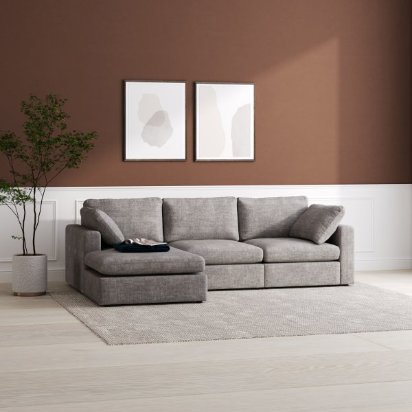 Sohva Falkenberg harmaa 296 cm k��nnett�v� divaani