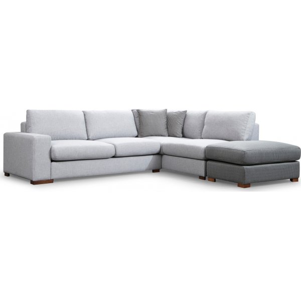 Silmukkakulmasohva - harmaa