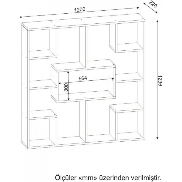 Optimist kirjahylly - valkoinen