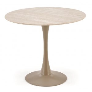 Ruokapöytä pyöreä 90 cm beige travertiini Ruokapöytä pyöreä 90 cm beige travertiini