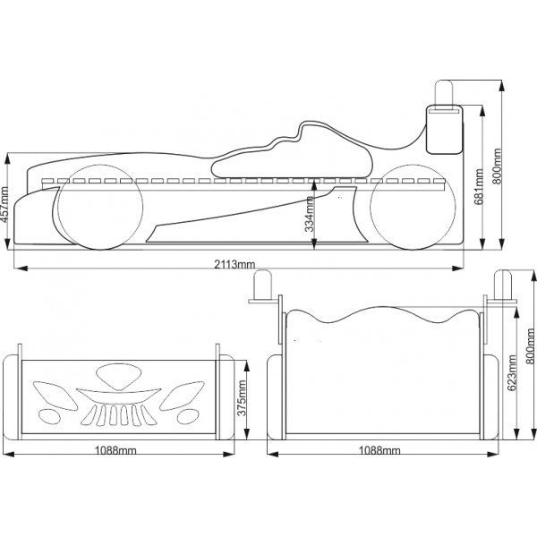 Poliisi-lastens�nky - 90x200 cm