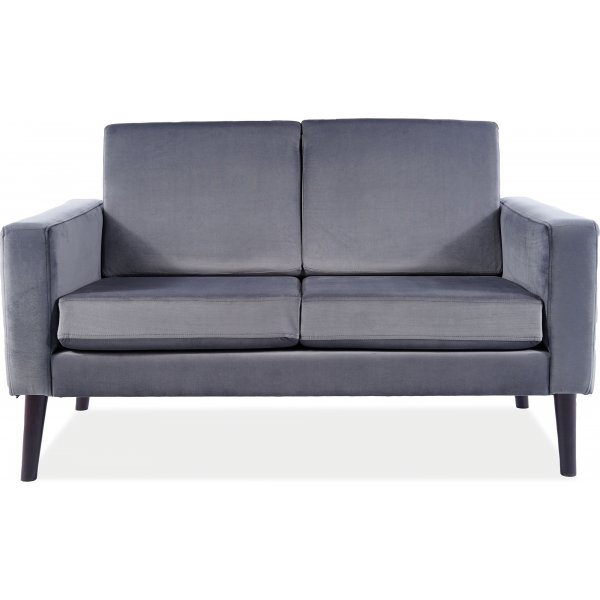 Darla 2-istuttava sohva - Harmaa sametti