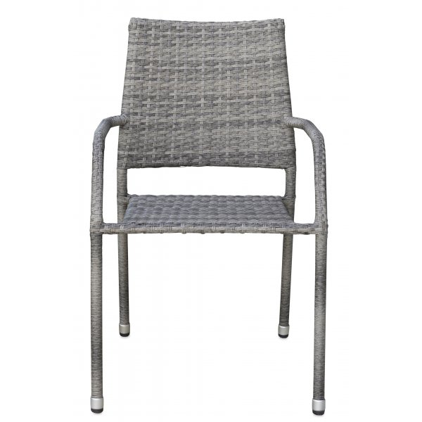 Ulkotuoli harmaasta synteettisest� rottingista - Pinottava tuoli