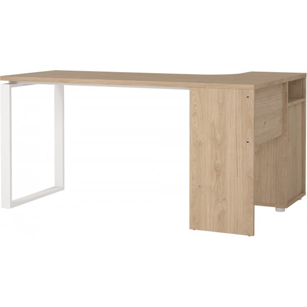 Kylttikulmapöytä - valkoinen/hikkori Kylttikulmapöytä - valkoinen/hikkori