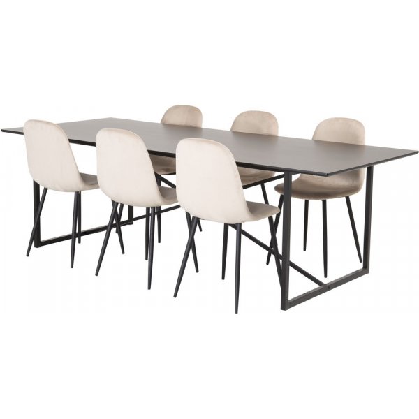 Addison-ruokapöytä 240 cm - Musta Addison-ruokapöytä 240 cm - Musta