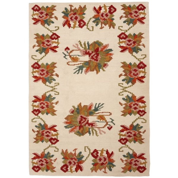 Kilim matto Columbine - luonnonvalkoinen