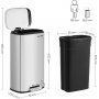 Totte roskakori 30 l - hopea