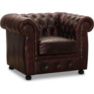 Dublin chesterfield -nojatuoli - Häränveri nahka Dublin chesterfield -nojatuoli - Häränveri nahka