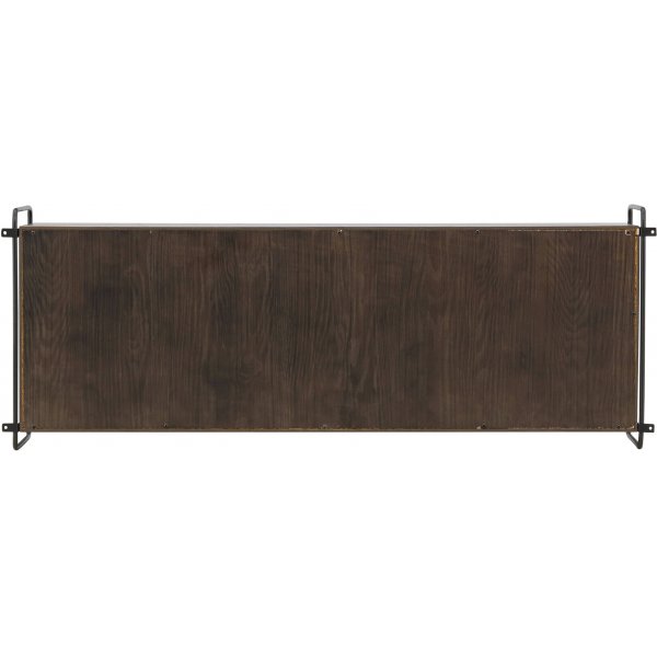 Paris-seinkaappi 48 x 122 cm - Musta/Mocca