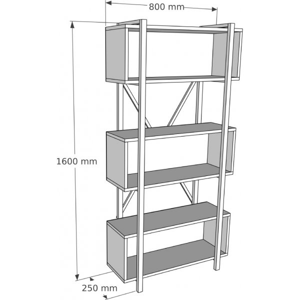 Selma kirjahylly - mänty Selma kirjahylly - mänty