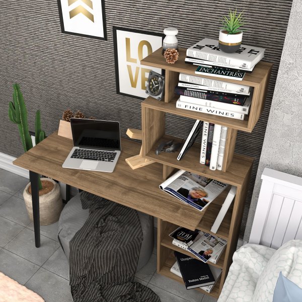 Verna kirjoituspöytä 133 x 55 cm - Pähkinä Verna kirjoituspöytä 133 x 55 cm - Pähkinä