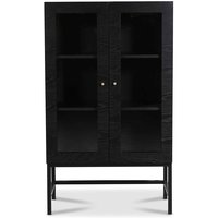 Carl-vitriinikaappi (Highboard) - mustaksi petsattu tammi Carl-vitriinikaappi (Highboard) - mustaksi petsattu tammi