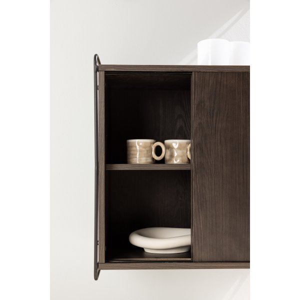 Paris-seinkaappi 68 x 60 cm - Musta/Mocca