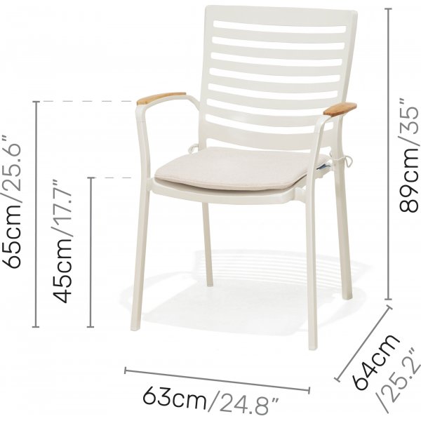 Portaalit ruokailuryhmä 1 - Valkoinen/tiikki Portaalit ruokailuryhmä 1 - Valkoinen/tiikki
