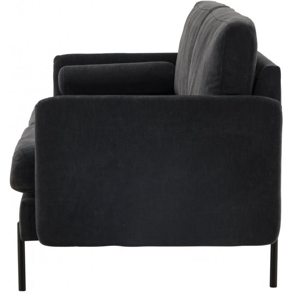 Antibes 2-istuttava sohva - Musta/Tummanharmaa