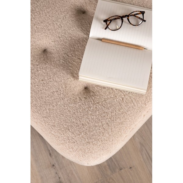 Salina pouf - Valkoinen fleece Salina pouf - Valkoinen fleece