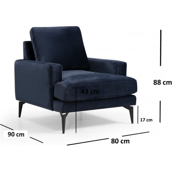 Papira-nojatuoli - laivastonsininen Papira-nojatuoli - laivastonsininen