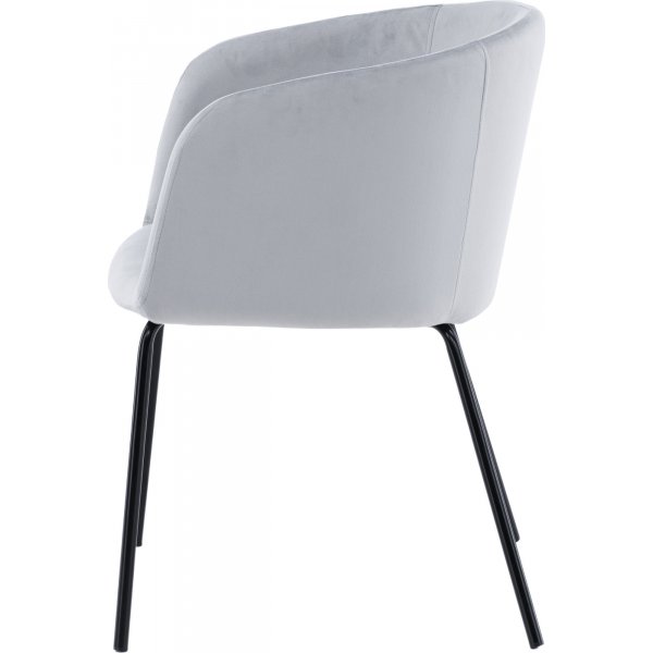 Tuoli vaaleanharmaata samettia Tuoli vaaleanharmaata samettia