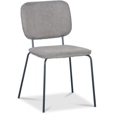 Lokrume tuoli - Harmaa kangas/musta + Huonekalujen jalat